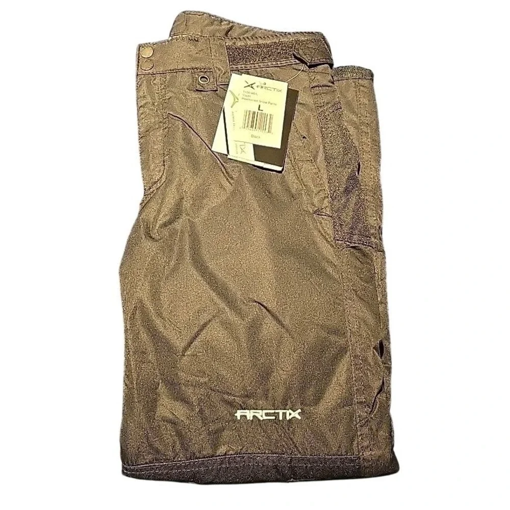 NWT Arctix Youth‎ Snow Pants with Reinforced Knees and Seat, Large, Black.